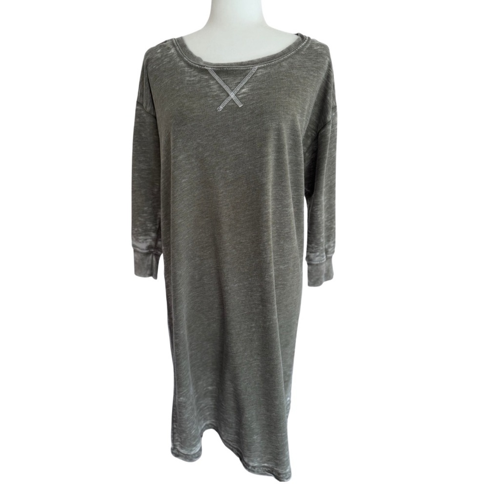Allen Allen 3/4 Sleeve Sweatshirt Dress, Size: Large, EUC